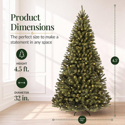 Best Choice Products 6ft Artificial Christmas Tree with LED Twinkling Lights, Pre-Lit Spruce Realistic Holiday Xmas Décor, 250 Lights, 798 Tips