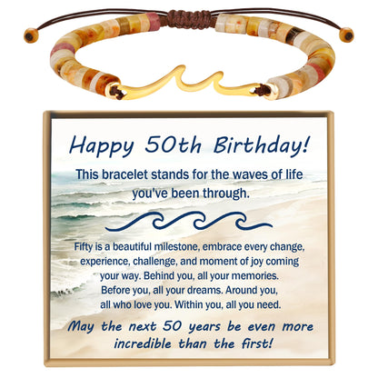 13th 16th 18th 40th 50th 60th Birthday Gifts Wave Birthday Bracelet