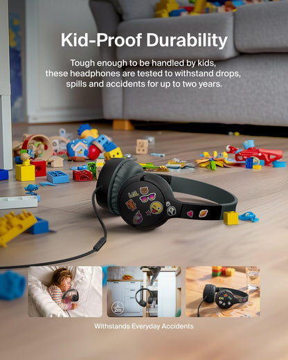 Belkin SoundForm Mini Kids Headphones, Wireless&Wired, 30H Playime, School