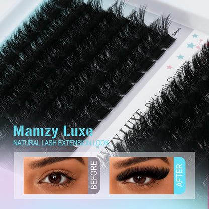 Lash Clusters Wispy 60D Eyelash Clusters 10-18mm Fluff Cluster Eyelash Extensions D Curl No Plastic Feel Individual Lashes Extension 240 Pcs Versatile False Eyelashes Clusters