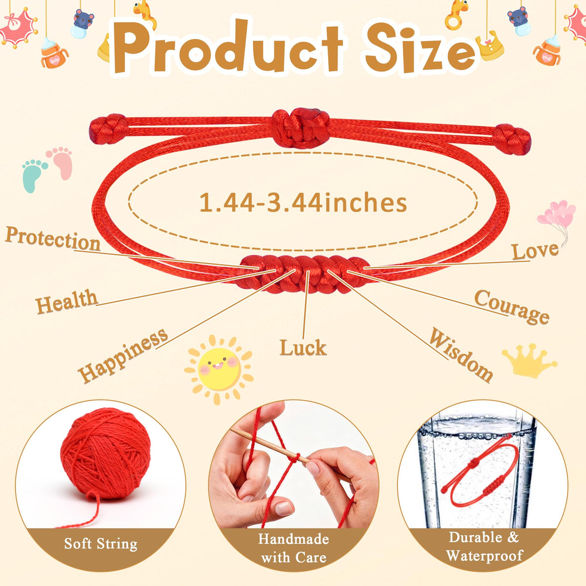 Red Bracelet for Women Men Red String Bracelet Baby Protection Gift