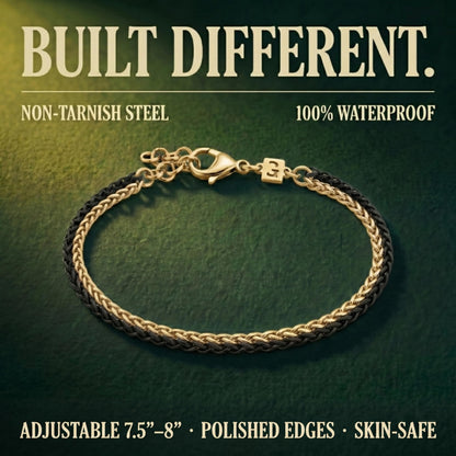 Galis Mens Bracelet - Stainless Steel, Non Tarnish Rope Chain Bracelets, Stylish Fathers Day Gift for Dad, Husband, Boyfriend.