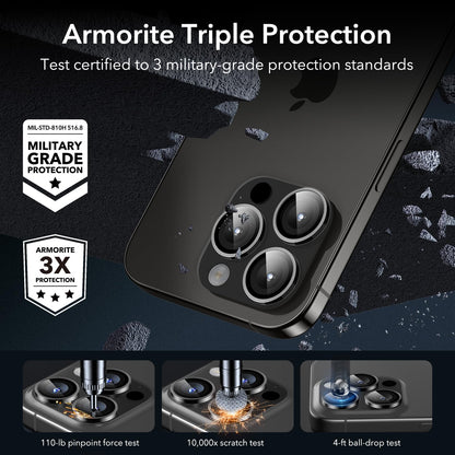 ESR for iPhone 17 Pro Max/17 Pro Camera Lens Protector, 1 Pack, Black