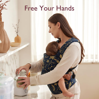 Momcozy PureHug Baby Carrier - Ergonomic, Cozy and Lightweight for 7-45 lbs
