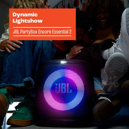JBL PartyBox Encore Essential 2 Portable Speaker, AI Sound Boost - Black