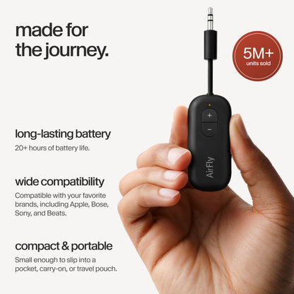Twelve South AirFly SE, Bluetooth Wireless Audio Transmitter Adapter, White