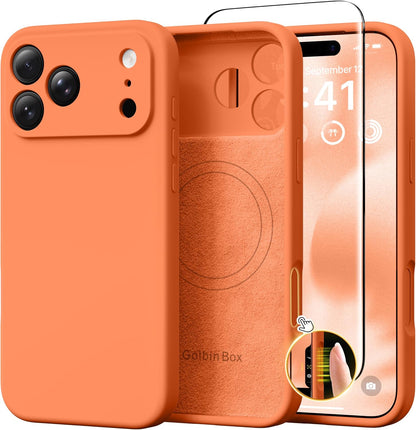 GolbinBox Magnetic for iPhone 13/14 Case, Silicone Cover, Blackcurrant