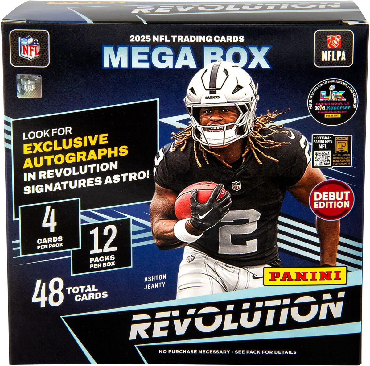 2025 Panini Revolution Football Trading Cards Mega Box