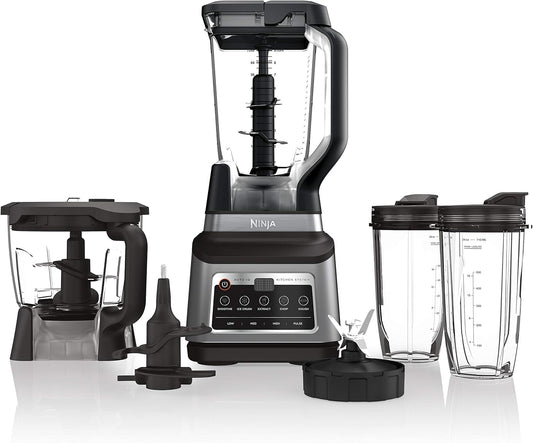 Ninja BN801 Professional Plus Kitchen System with Auto IQ, 1400 Wp - Gray (Renewed)