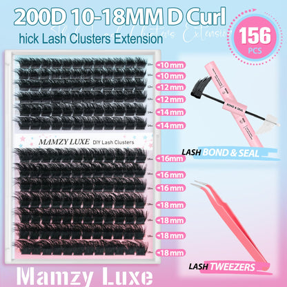 Lash Clusters Wispy 60D Eyelash Clusters 10-18mm Fluff Cluster Eyelash Extensions D Curl No Plastic Feel Individual Lashes Extension 240 Pcs Versatile False Eyelashes Clusters