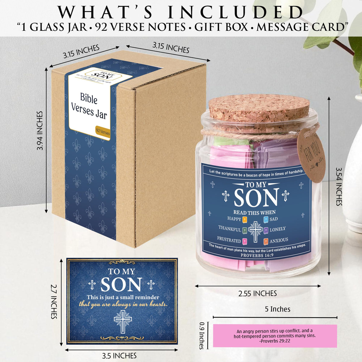 Read This When Bible Verses Jar – Birthday Gifts for Women, Christian Gifts, Christmas Gift for Women, Gift for Mom from Daughter