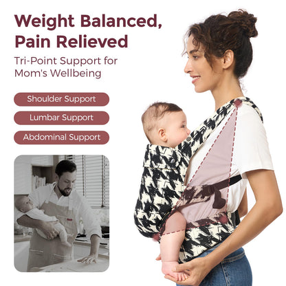 Momcozy PureHug Baby Carrier - Ergonomic, Cozy and Lightweight for 7-45 lbs
