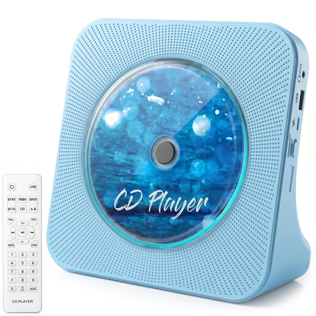 Gueray CD Player Portable Bluetooth Desktop CD Player for Home (Black)