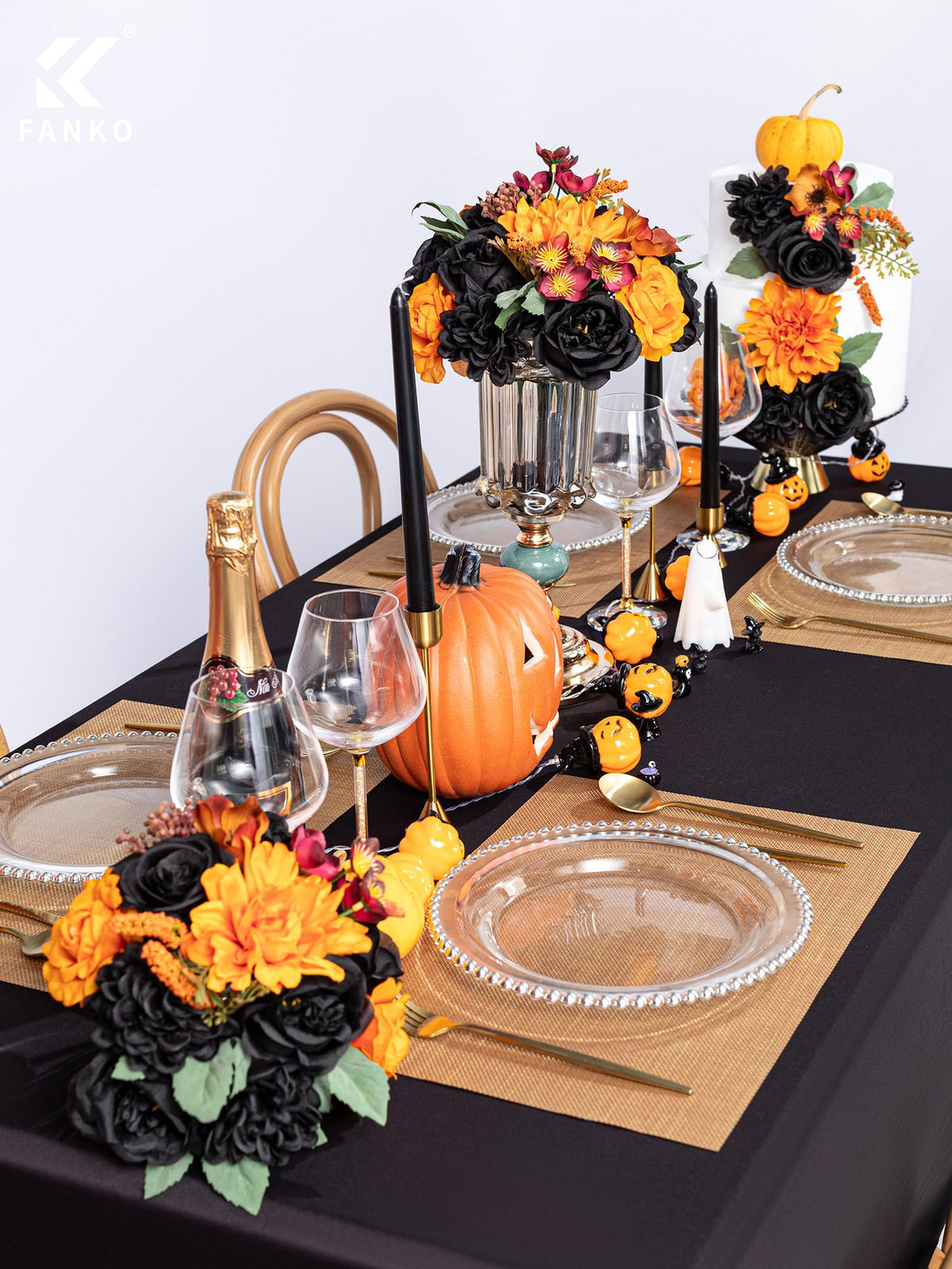 Fall Artificial Flowers DIY Bouquet Combo Faux Rose for Home Decor