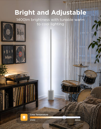 Govee Floor Lamp 3 Lite, Smart RGBIC LED Corner Lamp for Living Room