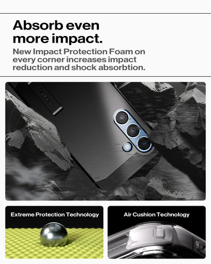 Spigen for Galaxy S26 Case, Tough Armor MagFit [Kickstand] [Compatible with MagSafe] [Military-Grade Protection] - Black