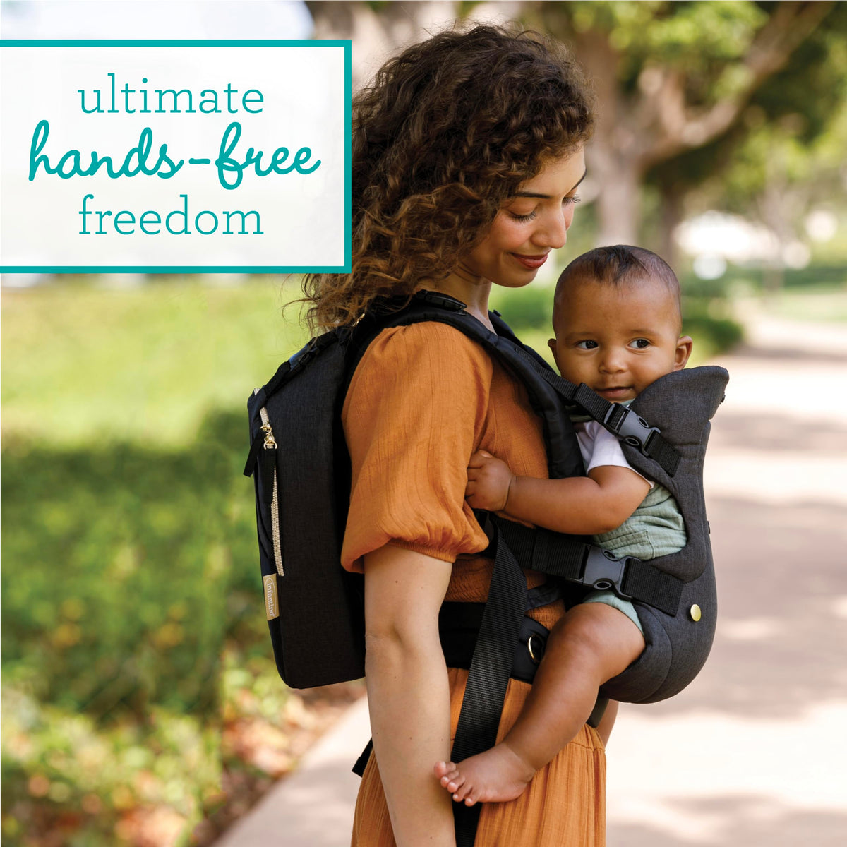 Infantino Flip 4-in-1 Baby Carrier Convertible Ergonomic, Gray