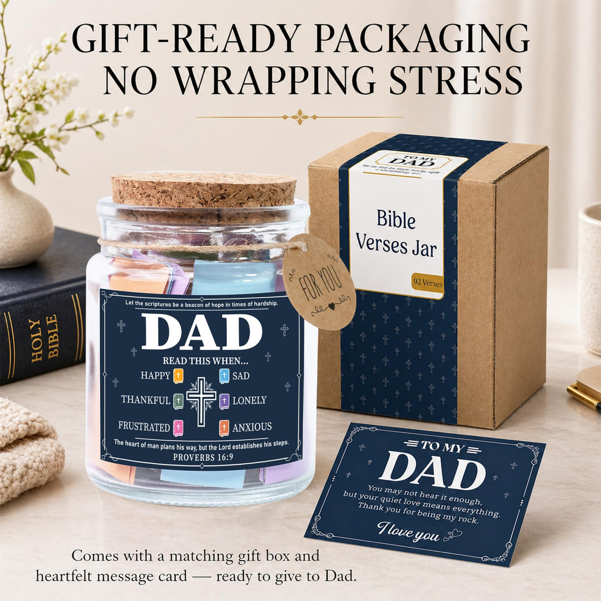 Read This When Bible Verses Jar – Birthday Gifts for Women, Christian Gifts, Christmas Gift for Women, Gift for Mom from Daughter