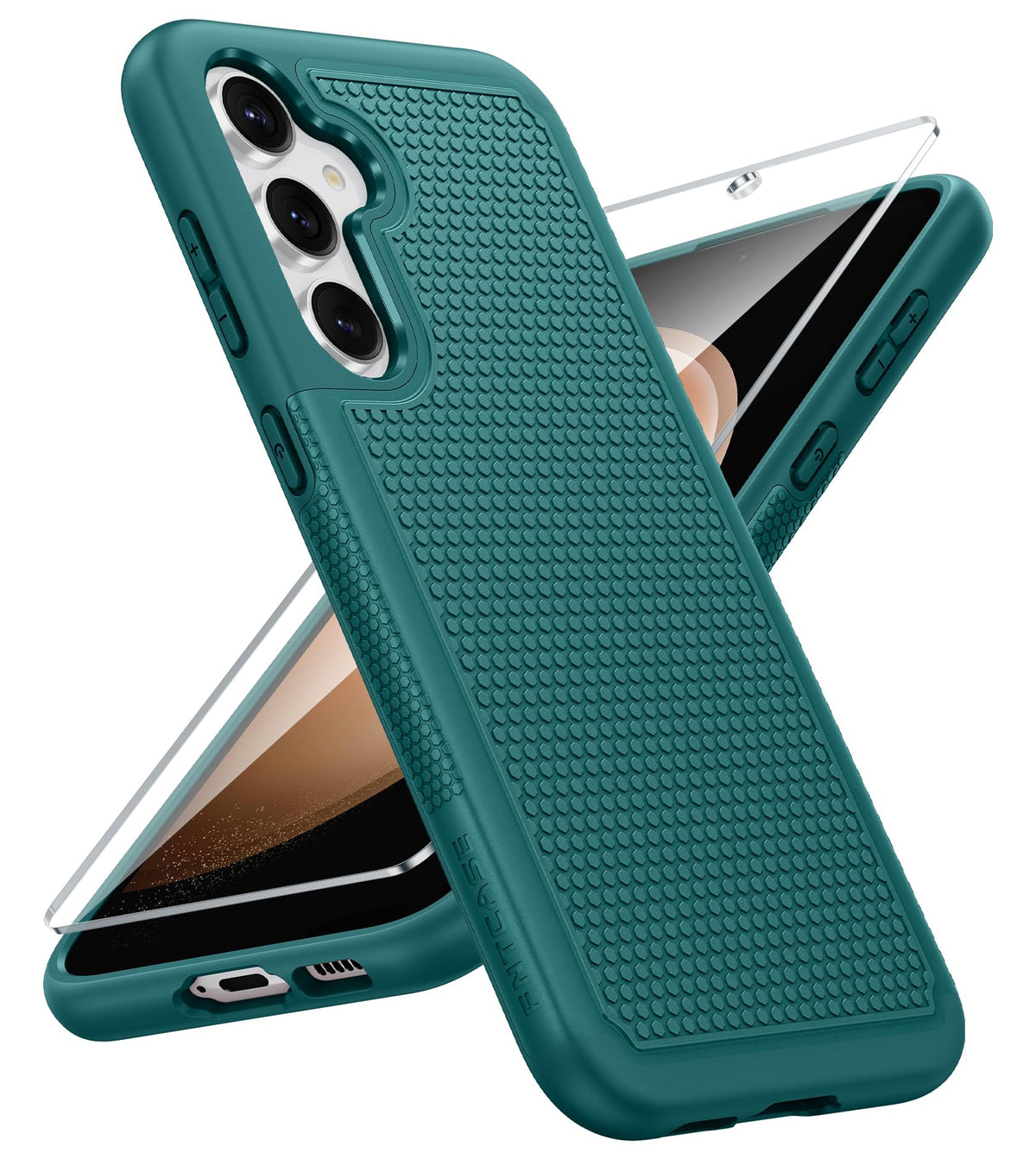 FNTCASE for Google Pixel 9a Case: Green Non Slip Textured