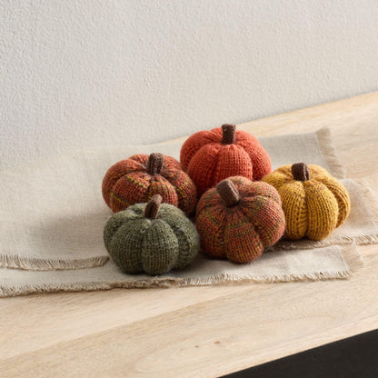 Mini Knit Pumpkins Set of 5, Fall Décor (Autumn Set)