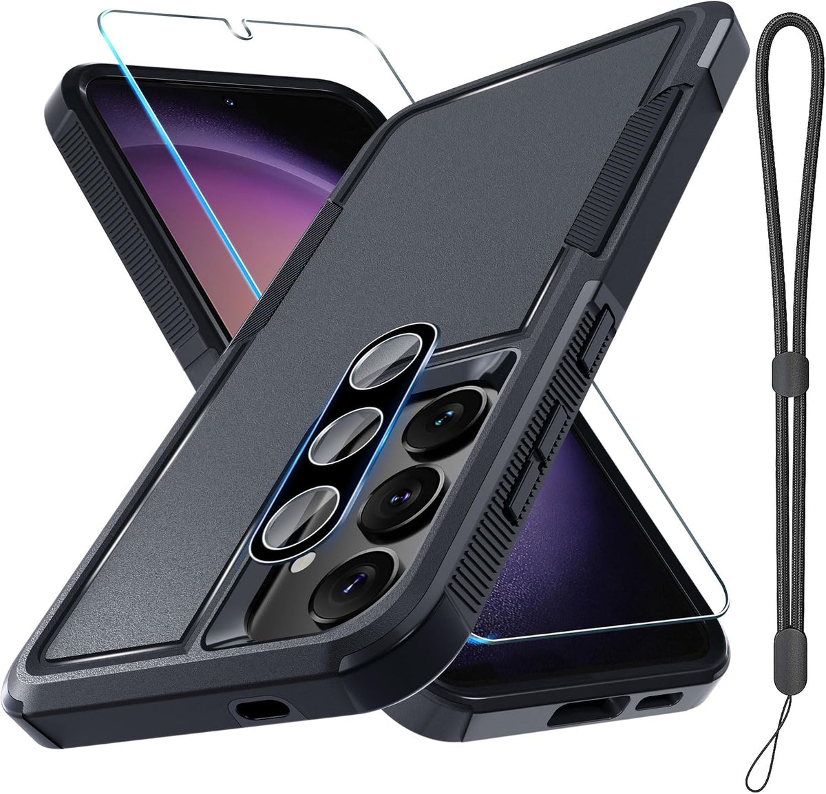 for Samsung Galaxy S24 FE Case, Full Body Heavy Duty Cover, Black Matte