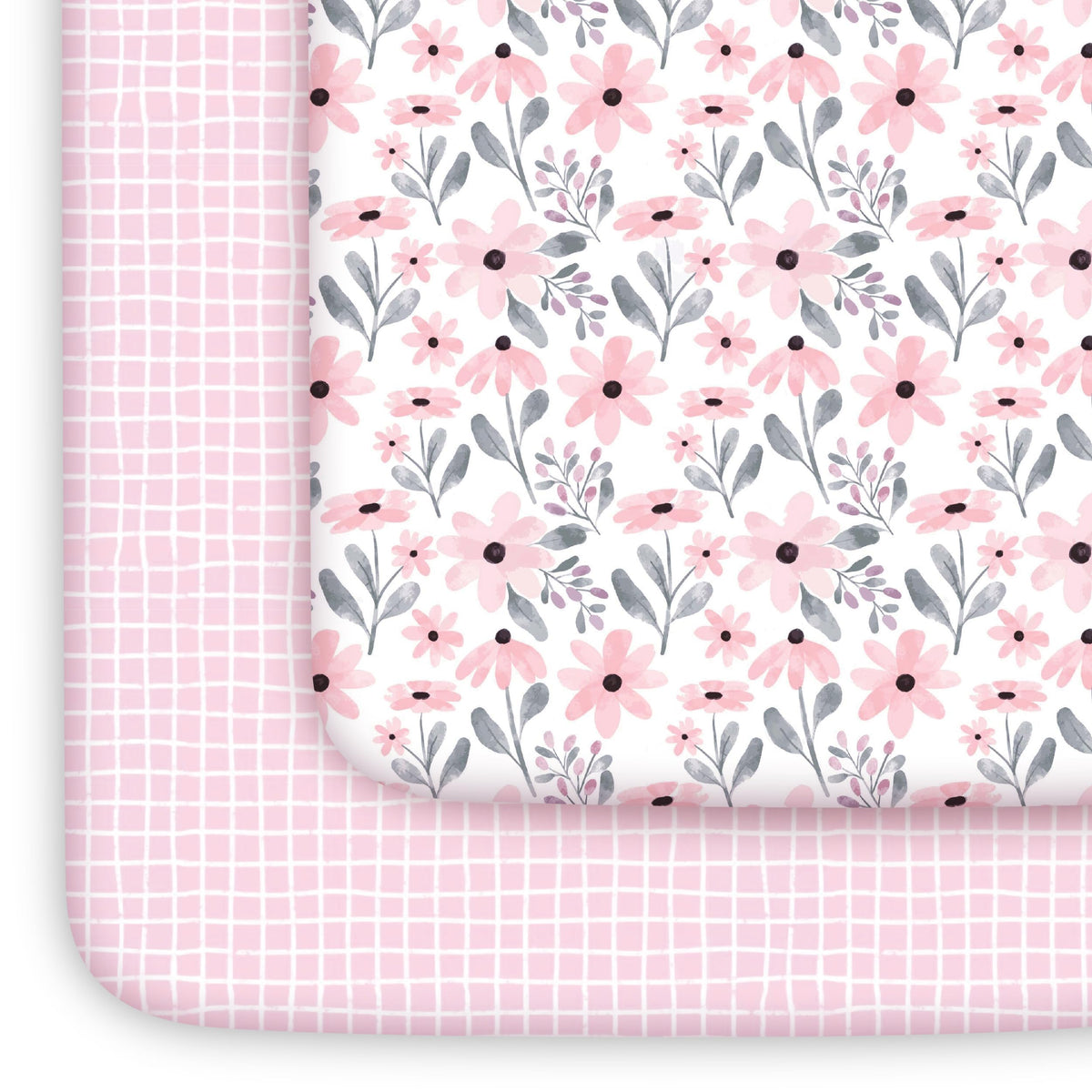 Yoofoss 2-Pack Baby Crib Sheets for Boys Girls 52x28 (Green+Leaf)