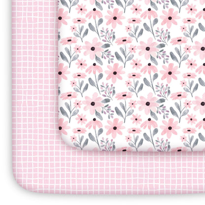 Yoofoss 2-Pack Baby Crib Sheets for Boys Girls 52x28 (Green+Leaf)