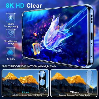 firtstnow 3 Pack for Samsung Galaxy S26 Ultra Screen Protector Tempered Glass + 3 Pack Camera Lens Protector, Military Grade Shatterproof, 9H Hardness, Fingerprint Unlock,Case Friendly 6.9 Inch