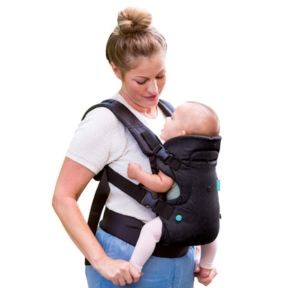 Infantino Flip 4-in-1 Baby Carrier Convertible Ergonomic, Gray