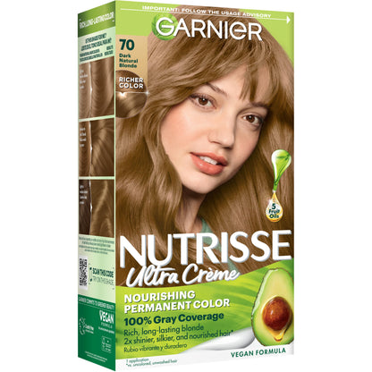 Garnier Nutrisse Ultra Crème Hair Color, 33 Darkest Golden Brown, 1 Count