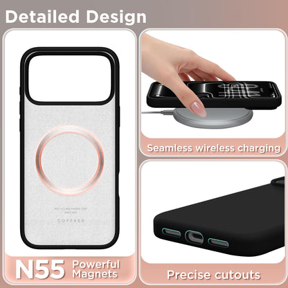 Magnetic for iPhone 18 Pro /17 Pro Case Silicone, Wine Red