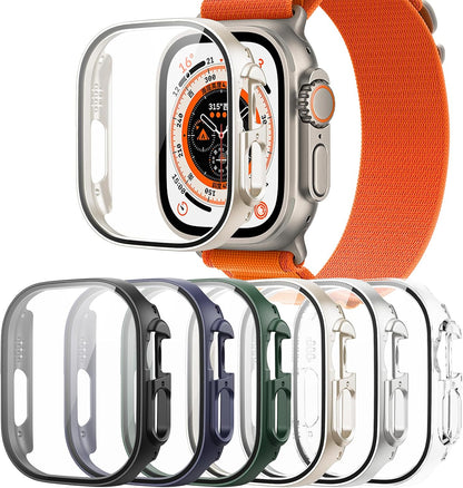 6-Pack Case with Screen Protector for Apple Watch Series 9/8/7 41mm