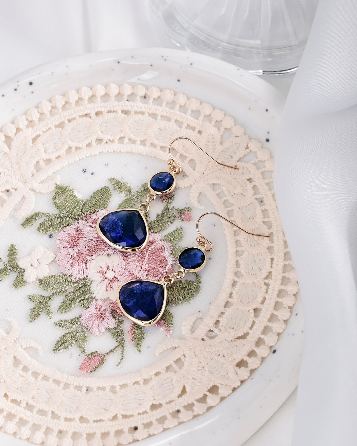 Handmade Dangle Drop Birthstone Earrings 14K Gold - Plated Hypoallergenic Lightweight & Comfortable Elegant Gemstone Earrings for Women