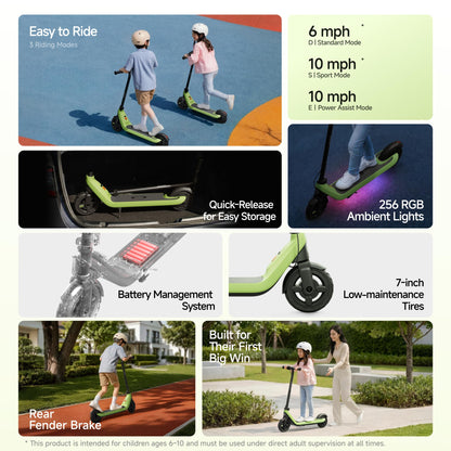 Segway C2 Pro /C2 Go / C2 Lite Kids Electric Scooter, Lightweight Design, UL Certified