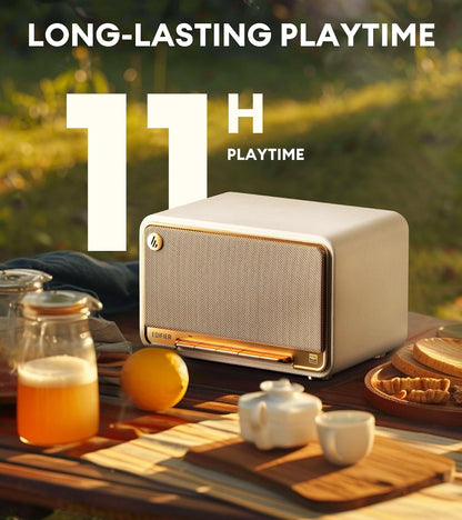 Edifier D32 Retro Wooden Tabletop Wireless Speaker AirPlay2, White