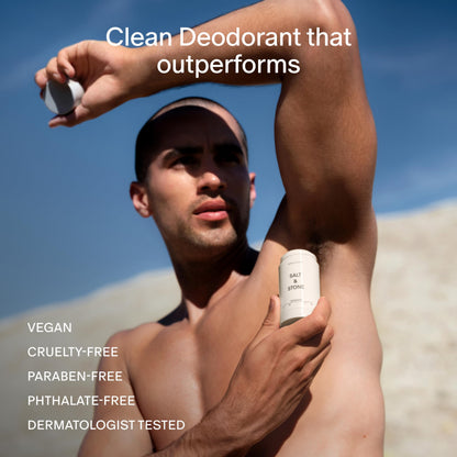 Salt & Stone Aluminum-Free Deodorant, Women & Men Santal & Vetiver 2.6 oz
