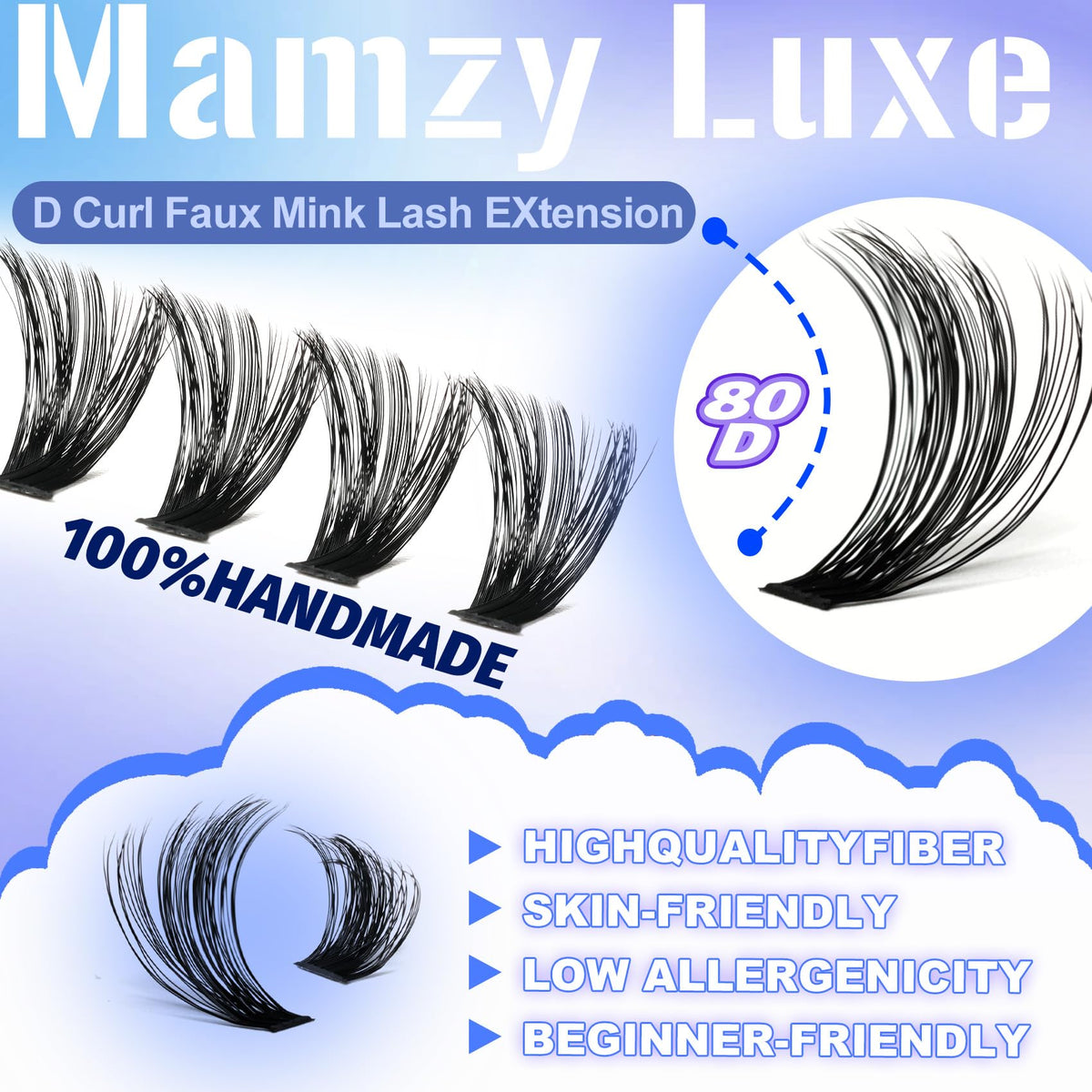 Lash Clusters Wispy 60D Eyelash Clusters 10-18mm Fluff Cluster Eyelash Extensions D Curl No Plastic Feel Individual Lashes Extension 240 Pcs Versatile False Eyelashes Clusters