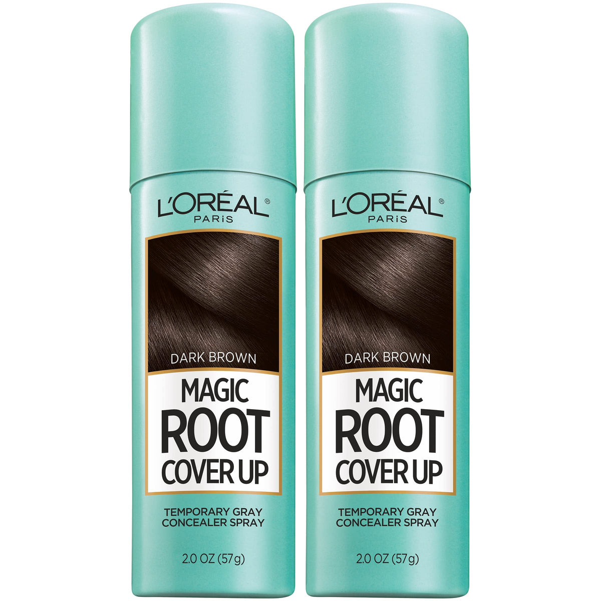 L'Oreal Paris Magic Root Gray Hair Cover Up, Medium Brown, 2 oz, 2 Count