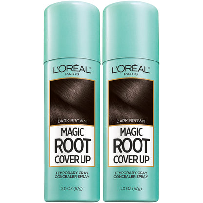 L'Oreal Paris Magic Root Gray Hair Cover Up, Medium Brown, 2 oz, 2 Count