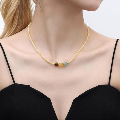 Healing Crystal Beaded Necklaces for Women Christmas Gift
