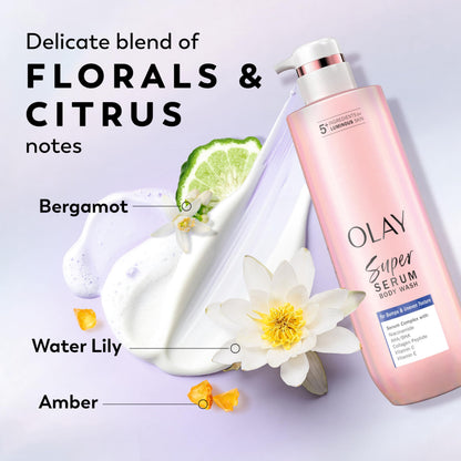 Olay Super Serum Body Wash for Women, For Extra Dry Skin, 28 fl oz
