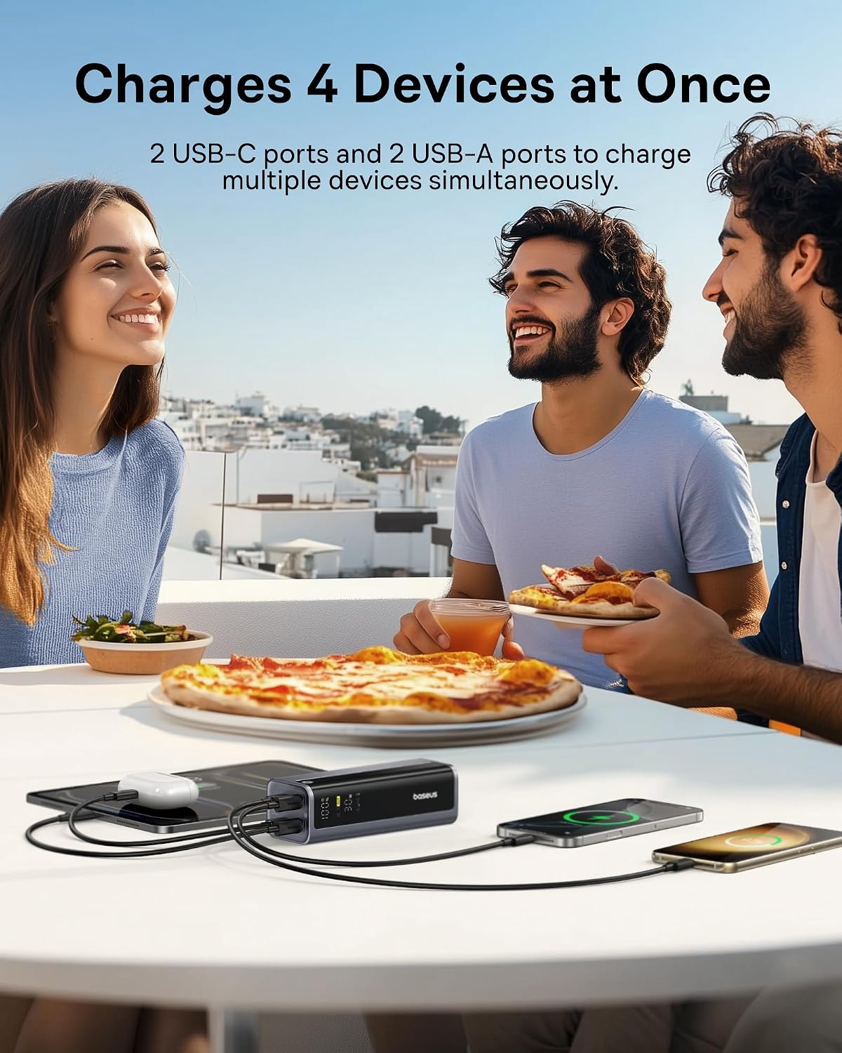 Baseus 145W Power Bank 20,800mAh 100W USB C Charger Block