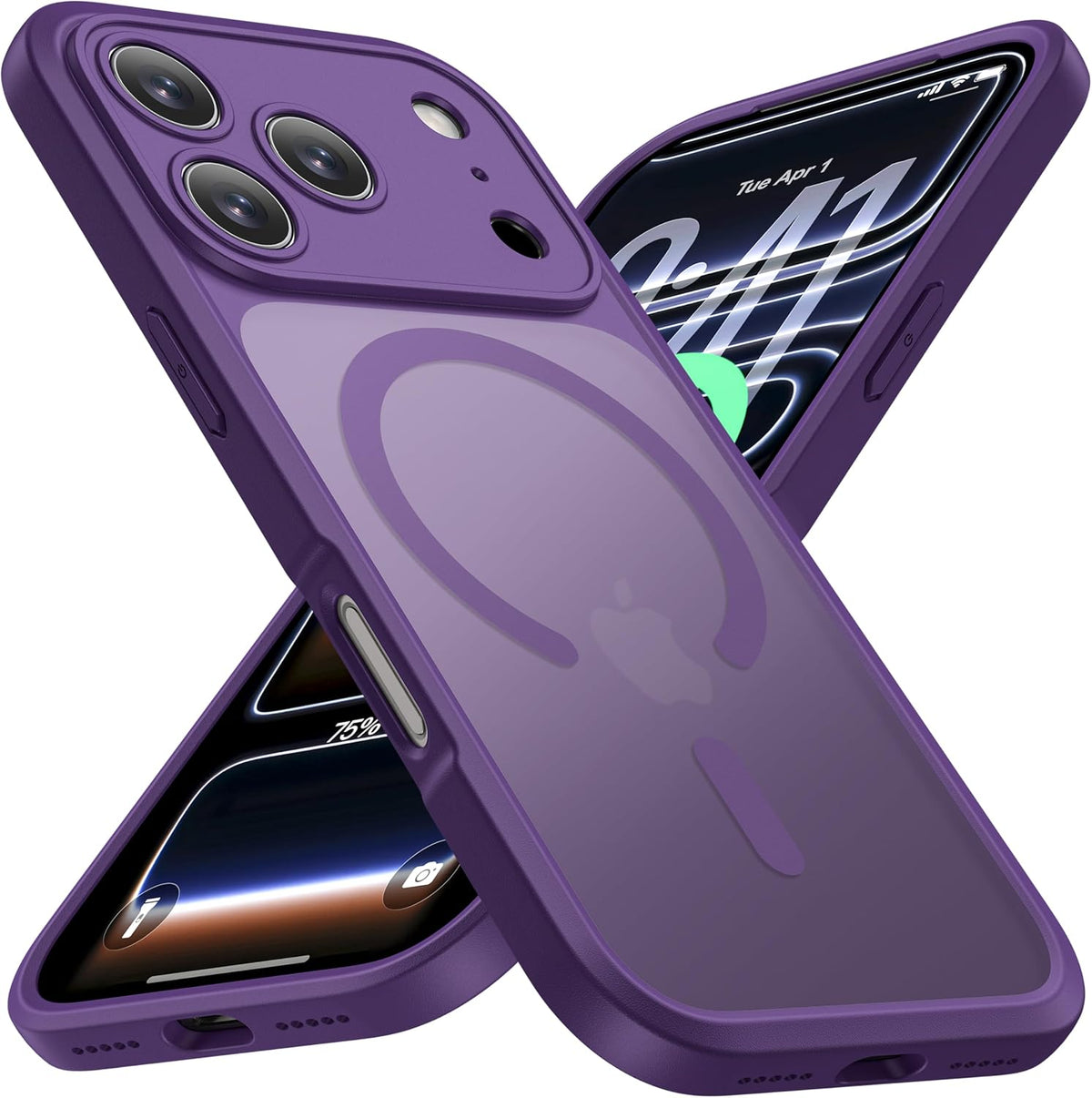 ImpactStrong Magnetic Guard Designed for iPhone 17 Air Case [Camera Protection] [Military Grade Drop Tested] [Compatible with MagSafe] Slim Translucent Matte Phone Case (6.6") - Navy Blue
