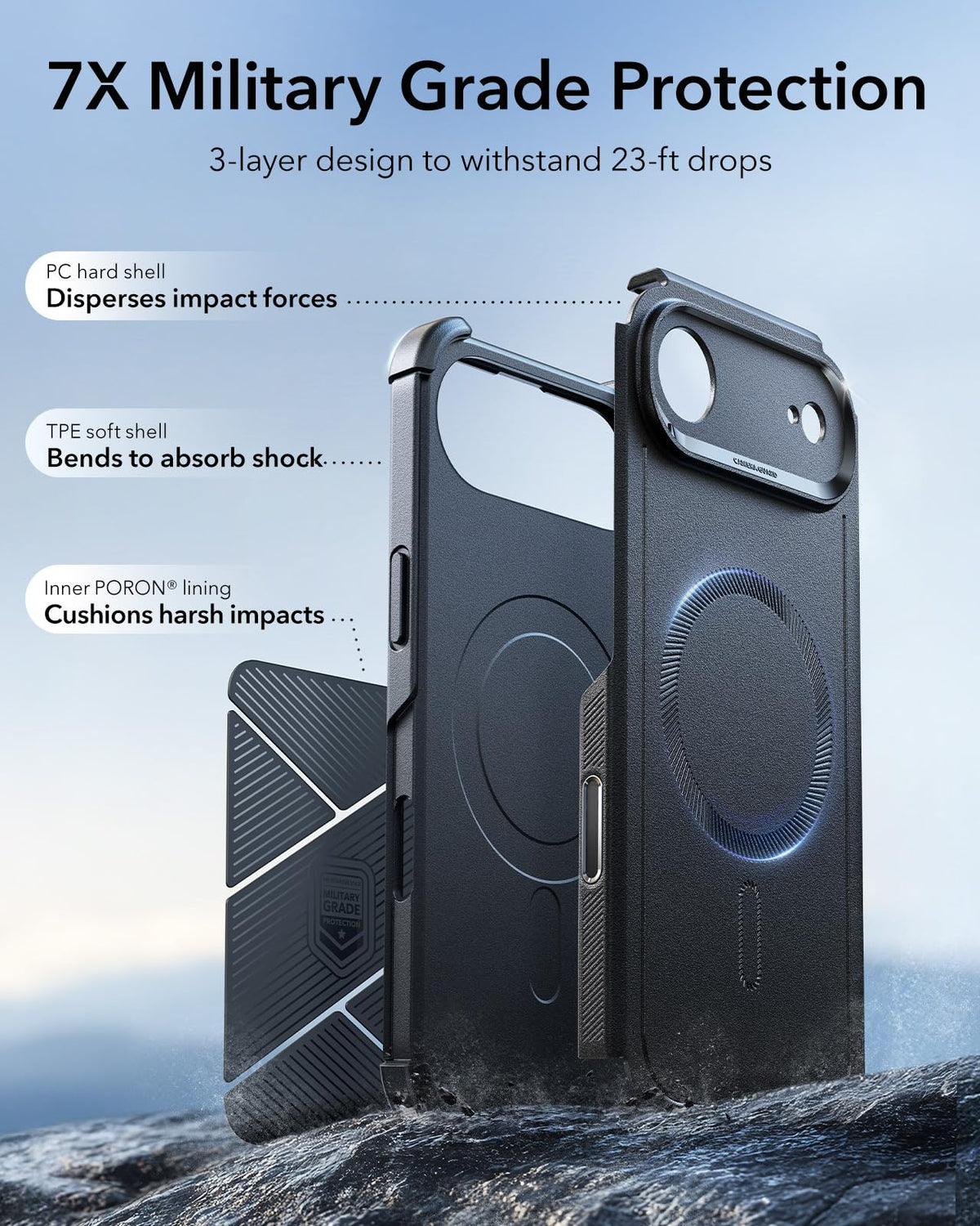 ESR Cyber Tough for iPhone 18 Pro Max/17 Pro Max Case, Black