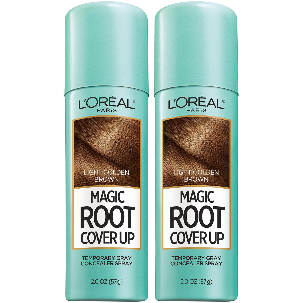 L'Oreal Paris Magic Root Gray Hair Cover Up, Medium Brown, 2 oz, 2 Count