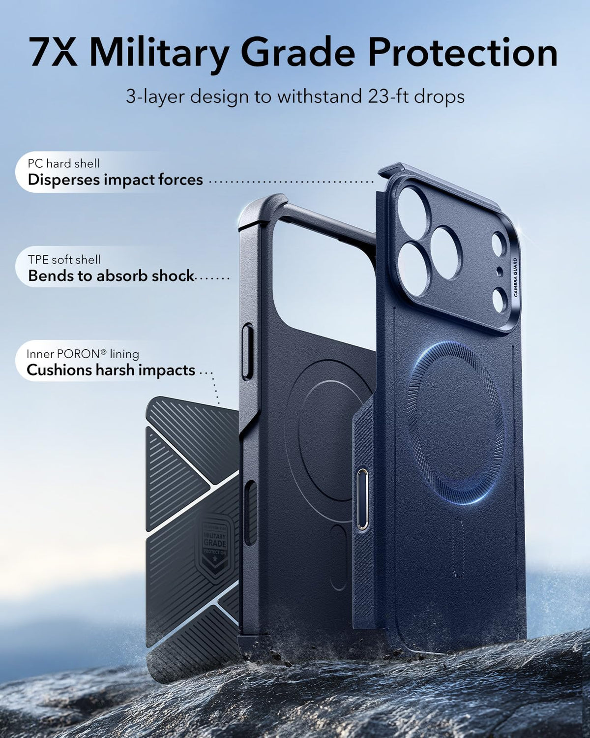 ESR Cyber Tough for iPhone 18 Pro Max/17 Pro Max Case, Black