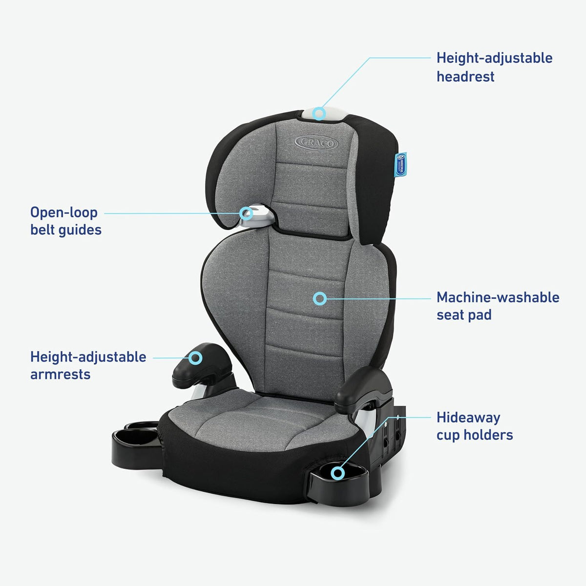 Graco TurboBooster 2.0 Highback & Backless Booster Car Seat, Declan