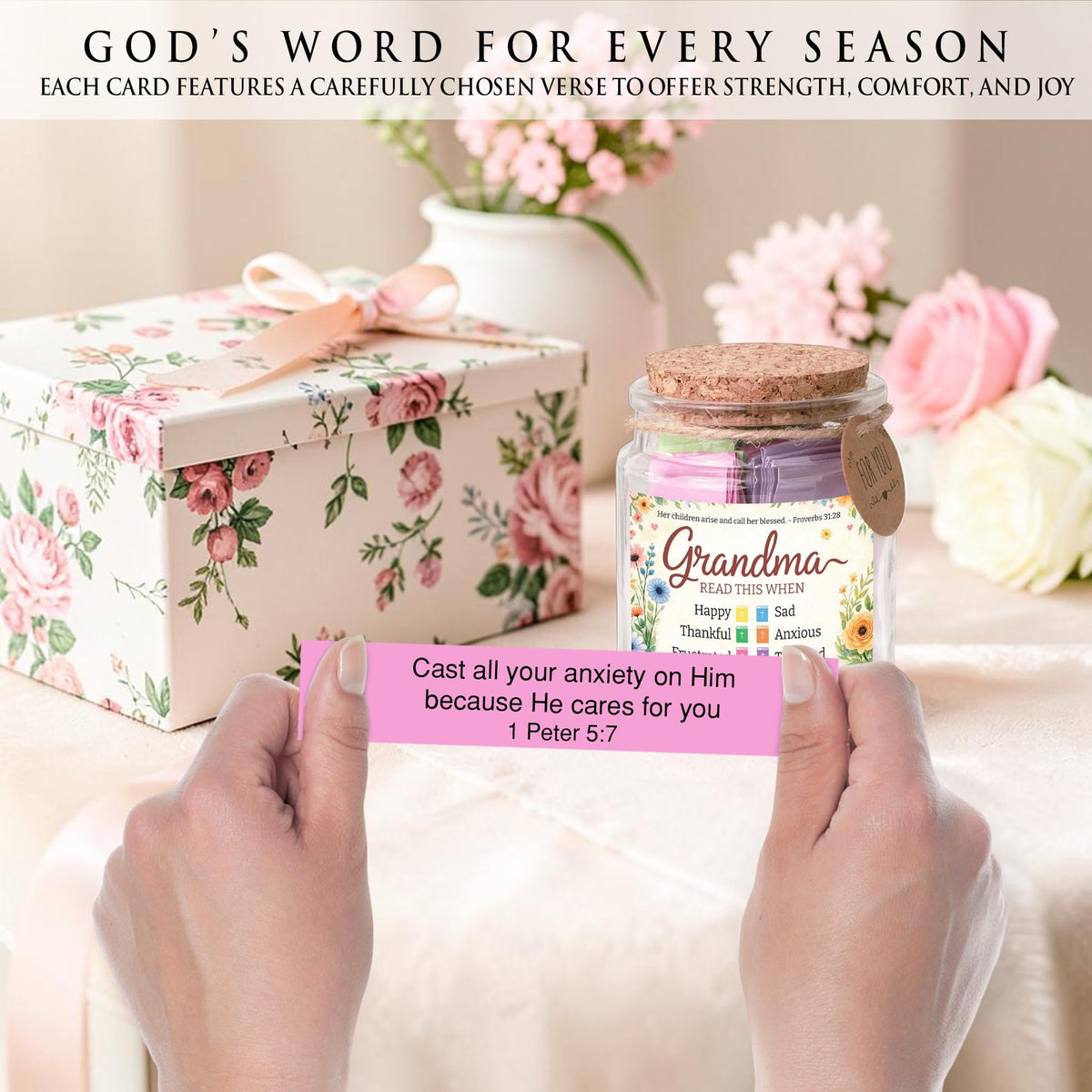 Read This When Bible Verses Jar – Birthday Gifts for Women, Christian Gifts, Christmas Gift for Women, Gift for Mom from Daughter