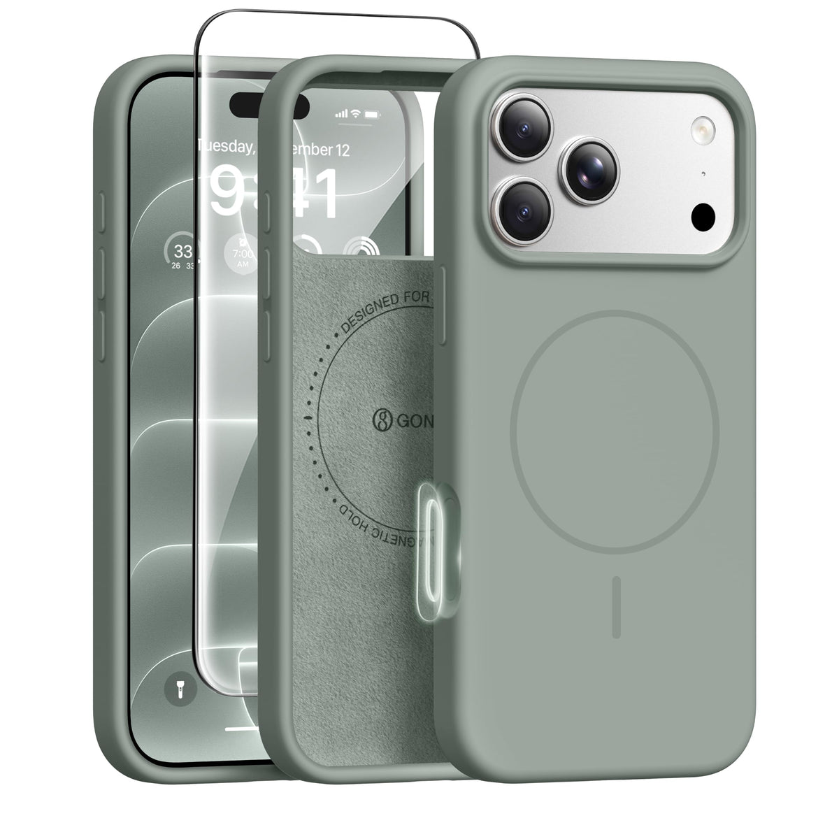 GONEZ for iPhone 18 Pro Max Case/iPhone 17 Pro Max Case, Mist Blue