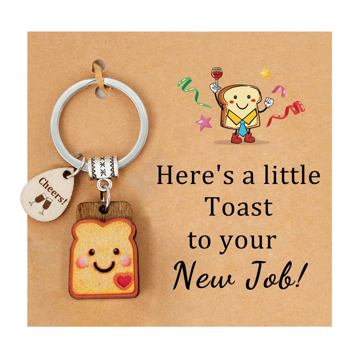 Toast Keychain for Girls New Beginnings Congratulations Gifts